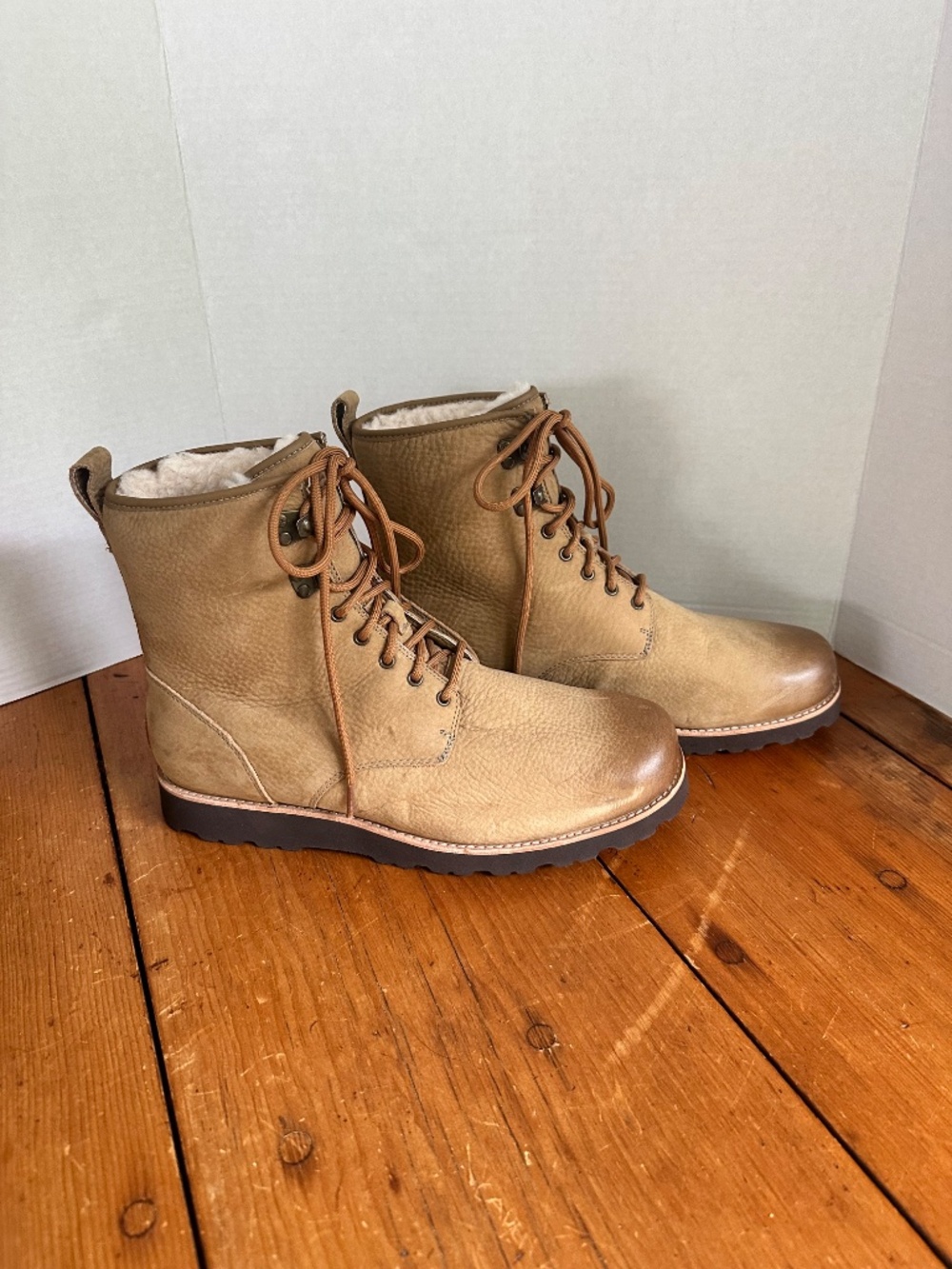 UGG Hannen TL Waterproof Leather Boots Chestnut Tan 1094389 Size 12